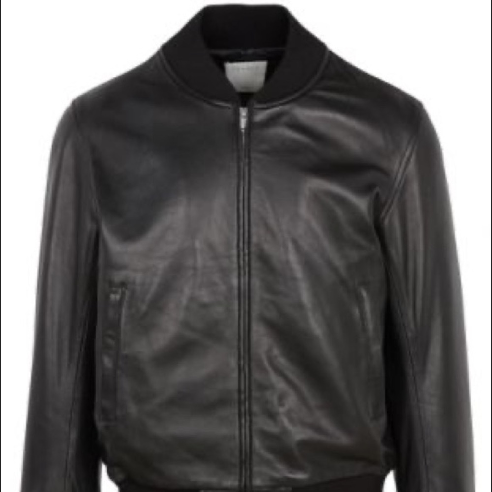 Black Leather Bomber Jacket as Seen on Netflix’s Young Wallander